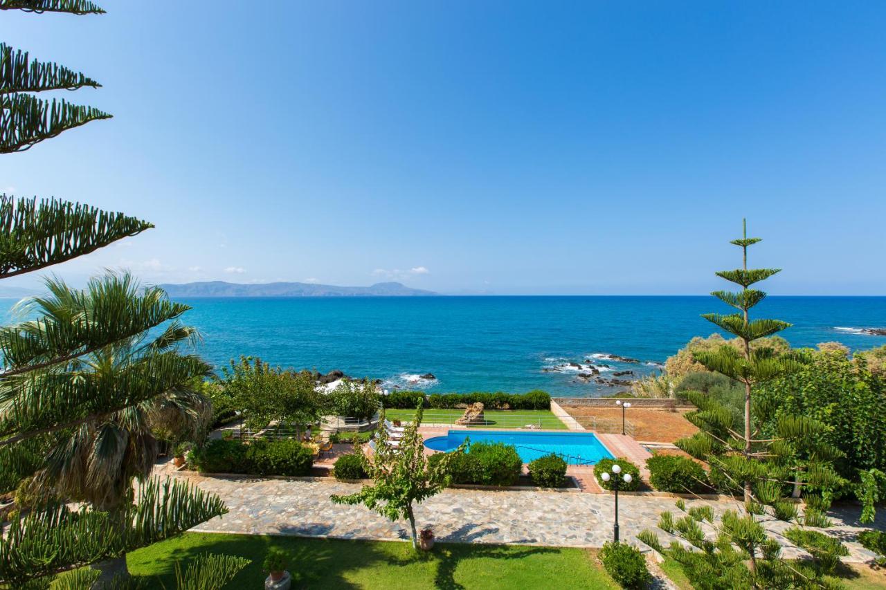 Beachfront Family Villa Katerina With Private Pool, Playground, Bbq & Amazing Sea Views! Petres  Bagian luar foto