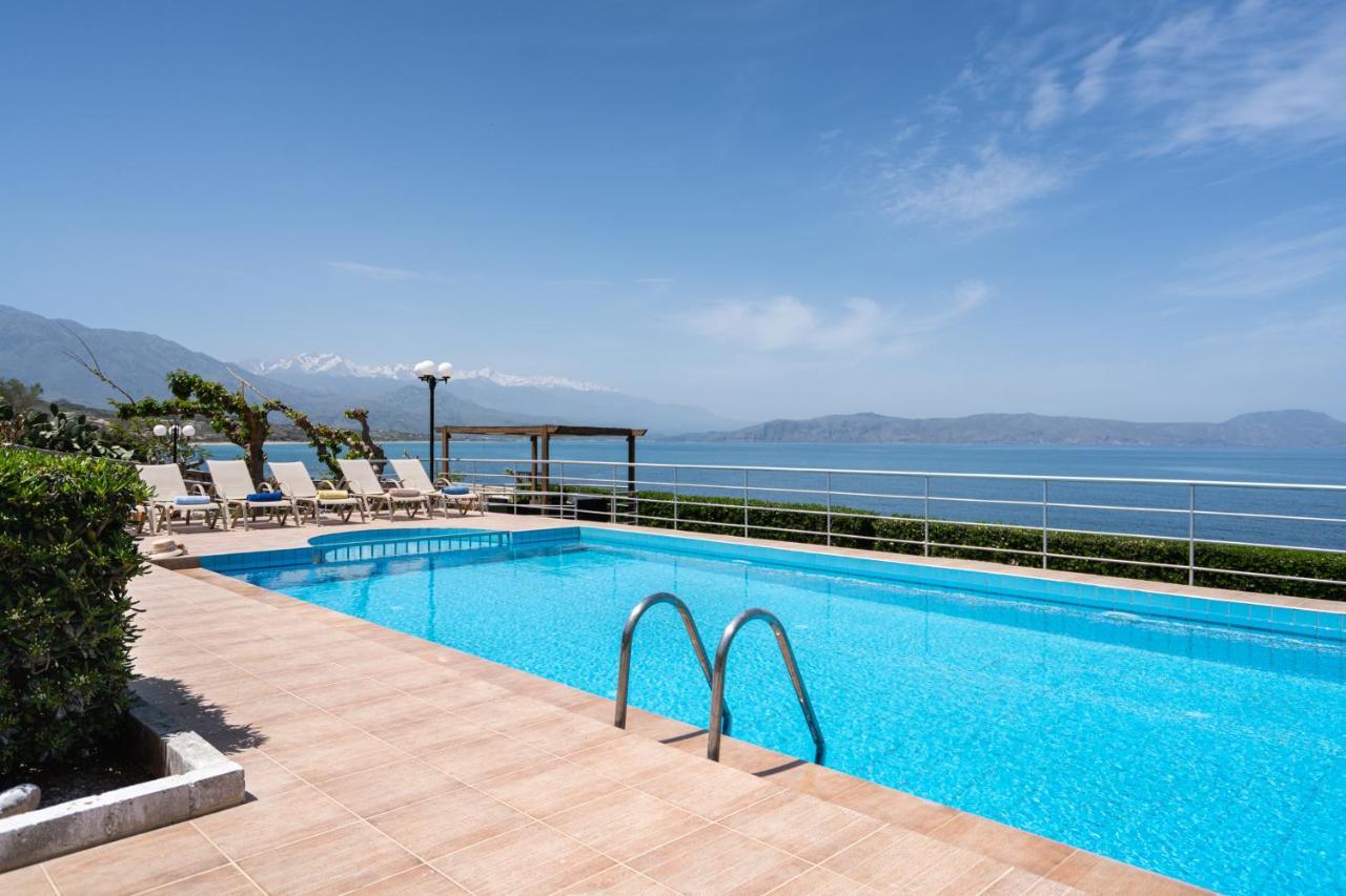 Beachfront Family Villa Katerina With Private Pool, Playground, Bbq & Amazing Sea Views! Petres  Bagian luar foto