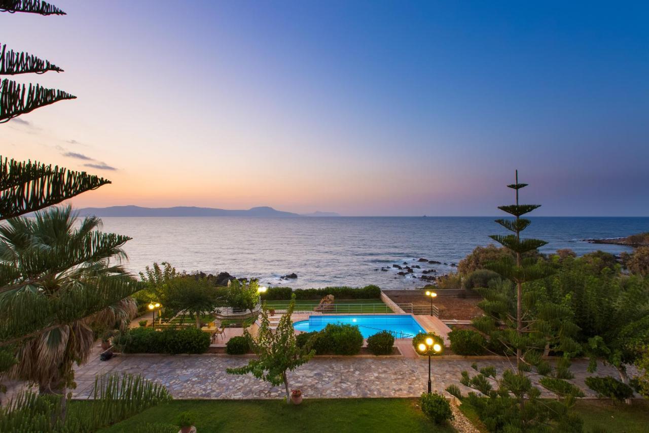 Beachfront Family Villa Katerina With Private Pool, Playground, Bbq & Amazing Sea Views! Petres  Bagian luar foto