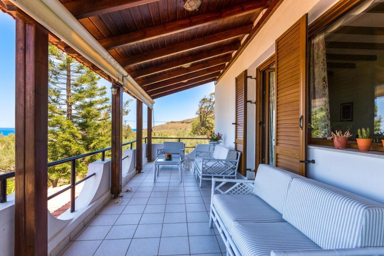 Beachfront Family Villa Katerina With Private Pool, Playground, Bbq & Amazing Sea Views! Petres  Bagian luar foto